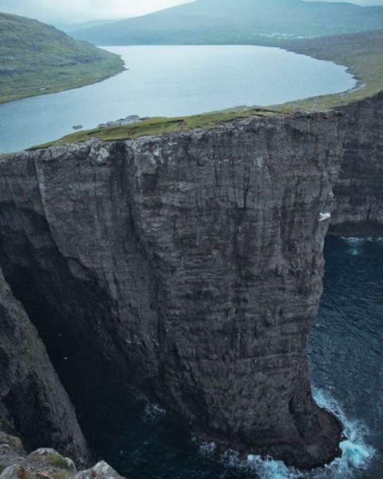 20. Sørvágsvatn, "the lake above the ocean" in the Faroe Islands